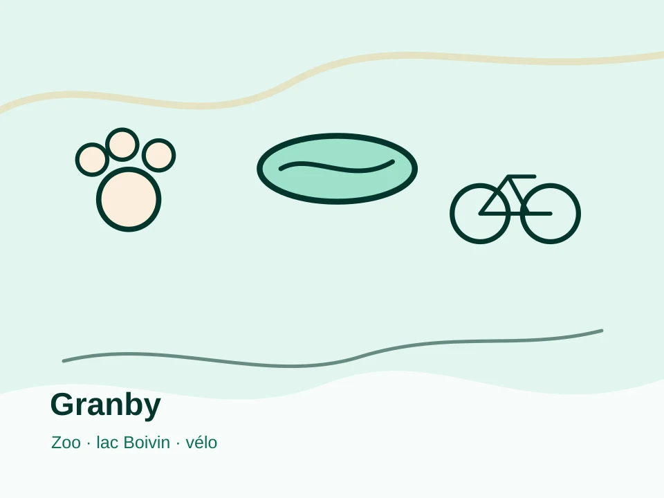 Illustration locale de Granby: Zoo de Granby, lac Boivin, route des fromages Haute-Yamaska