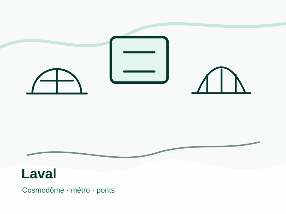 Illustration locale de Laval: Cosmodôme, stations de métro, développements immobiliers